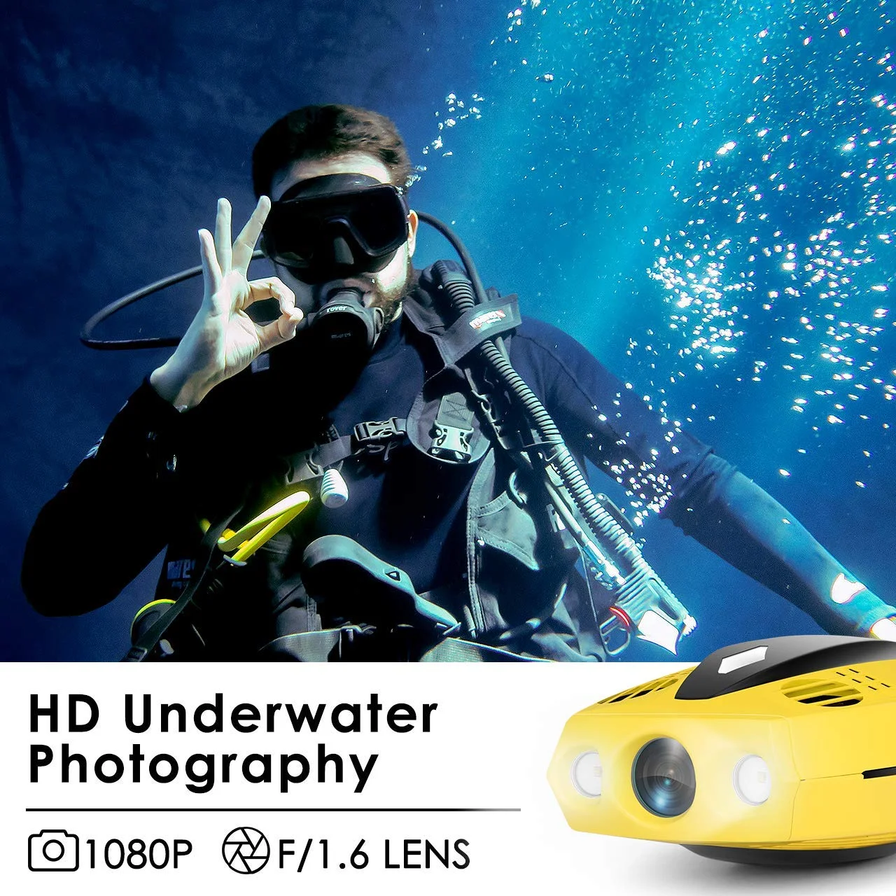 2. Clear 1080p Camera with Bright Lens – Like Bollywood Underwater
