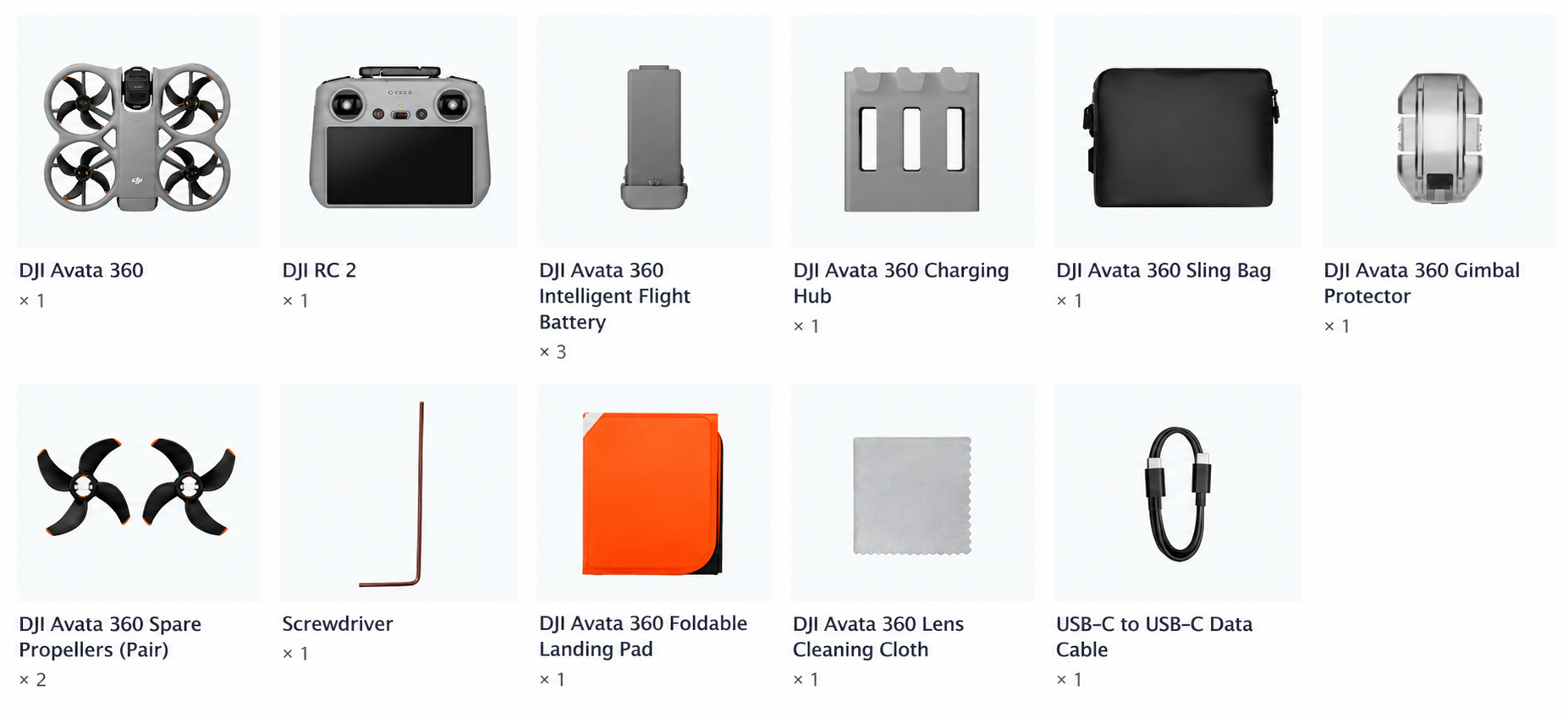 DJI Avata 360 Fly More Bundle (DJI RC 2) - in the box 1