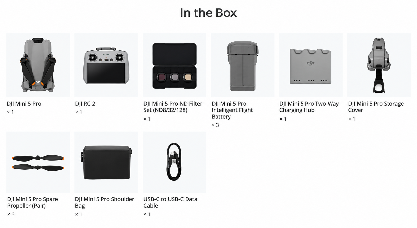 DJI Mini 5 Pro Fly More Combo (DJI RC 2) - in the box 1