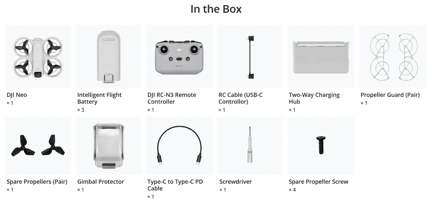    DJI Neo Fly More Combo - in the box 1