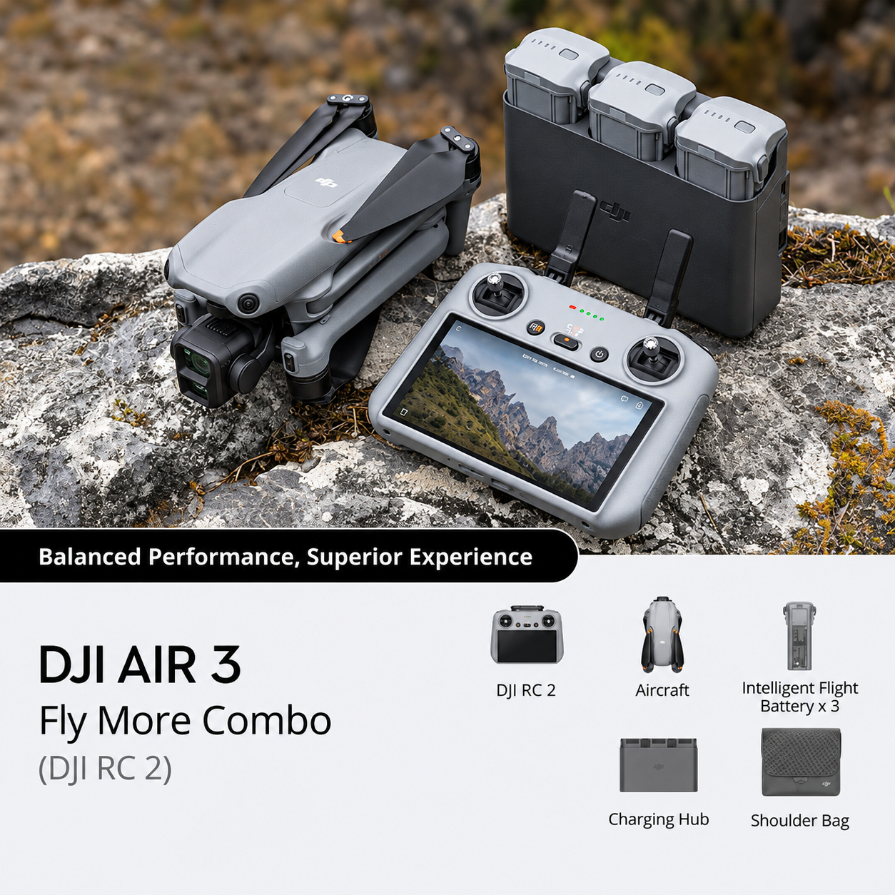 DJI Air 3 Fly More Combo (DJI RC 2) image 5