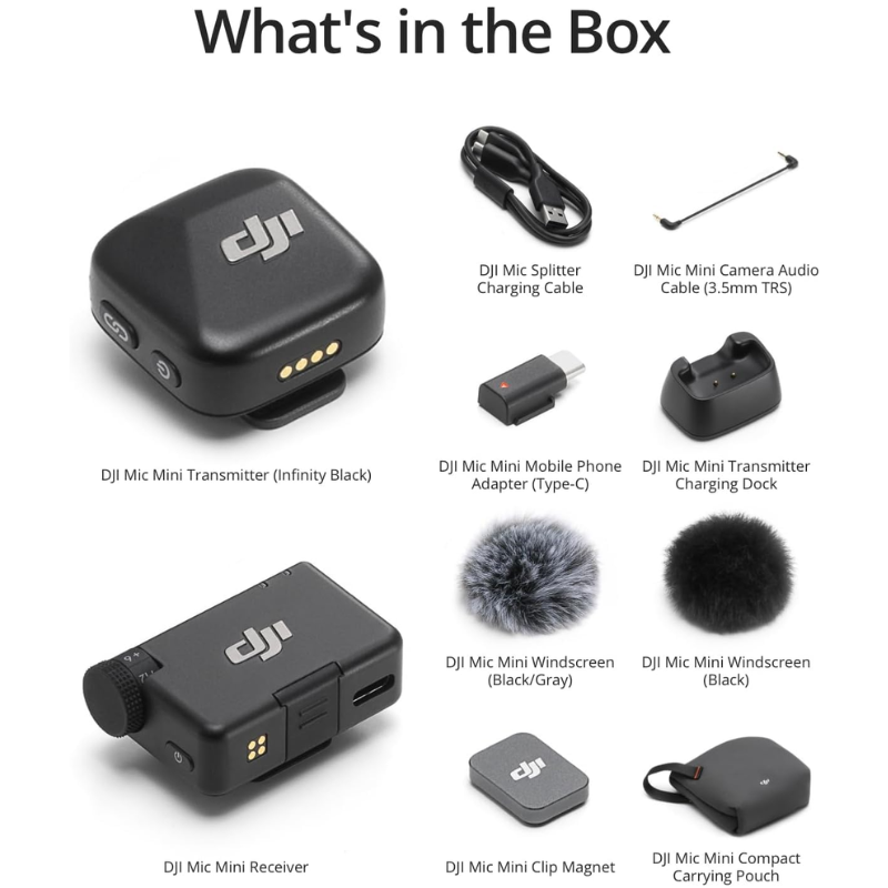 DJI Mic Mini 2-Person Wireless Mic System (2.4 GHz)