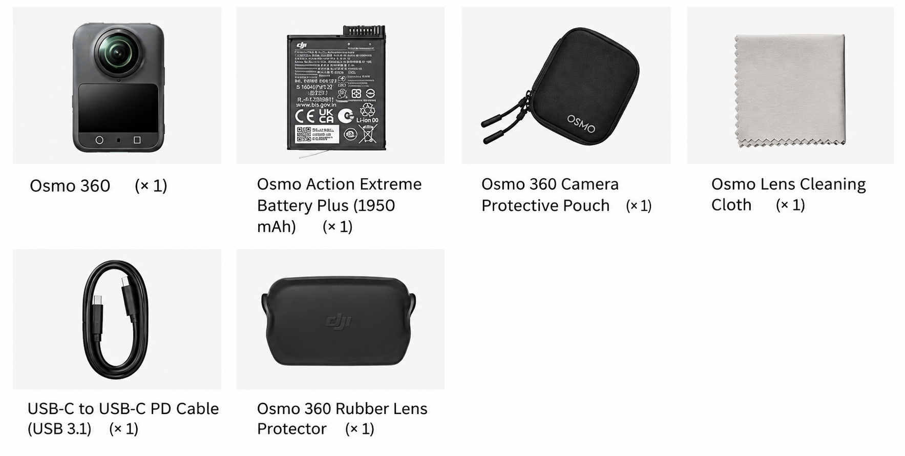 DJI Osmo 360 Standard Combo - in the box 1