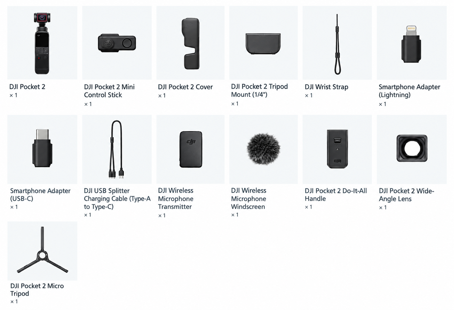 DJI Pocket 2 Creator Combo - in the box 1